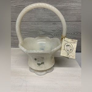 Fenton Glass Basket Romance Collection 7”